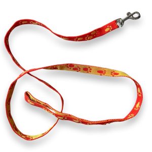 Laisse nylon motif pattes