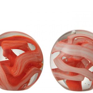 Presse-Papiers – Boule Colorée Orange & Rouge